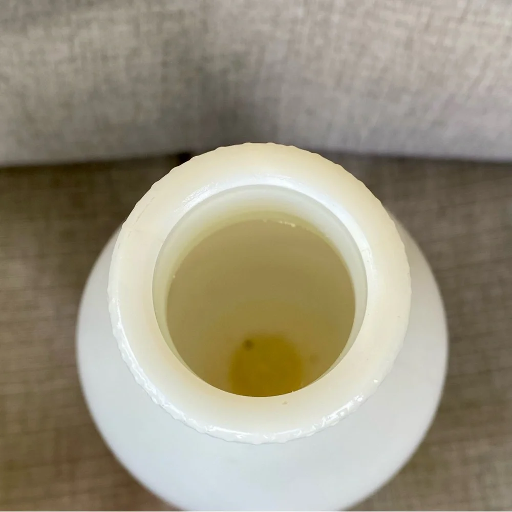 Vintage 70’s Juice White Glass Bottle Vase
